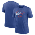 Men's Nike  Heather Royal New York Mets Rewind Review Slash Tri-Blend T-Shirt