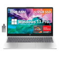 HP 15.6 FHD Laptop, AMD Ryzen 5 7520U Processor, 16GB RAM, 512GB PCIe SSD, AMD Radeon Graphics, HD Webcam, Windows 11 Pro, Natural Silver, 32GB Hotface USB Card