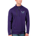 Men's Antigua Purple Charlotte Hornets Generation Quarter-Zip Pullover Jacket