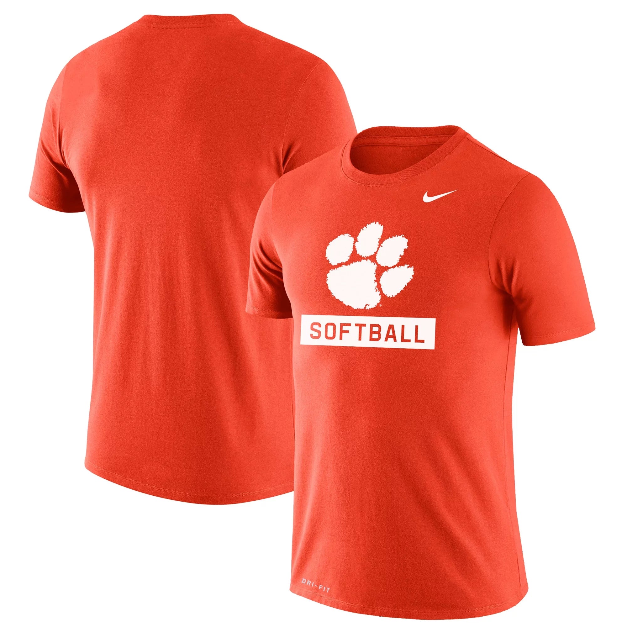 Men's Nike Orange Clemson Tigers Softball Drop Legend Slim Fit Performance T-Shirt