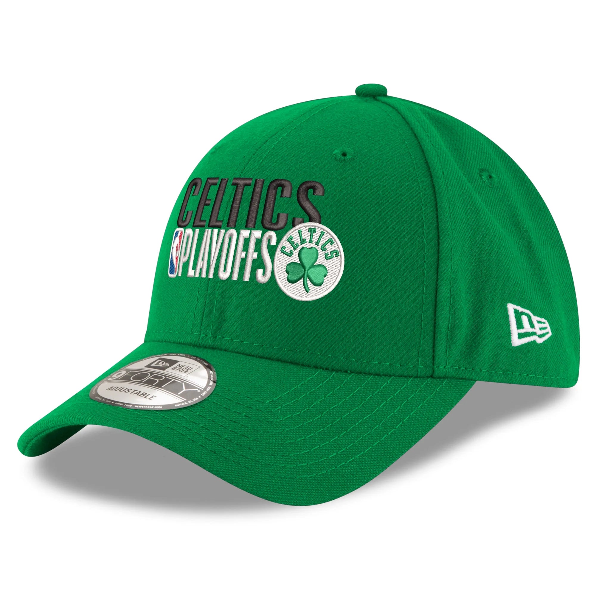 Men's New Era Kelly Green Boston Celtics 2024 NBA Playoffs 9FORTY Adjustable Hat - OSFA
