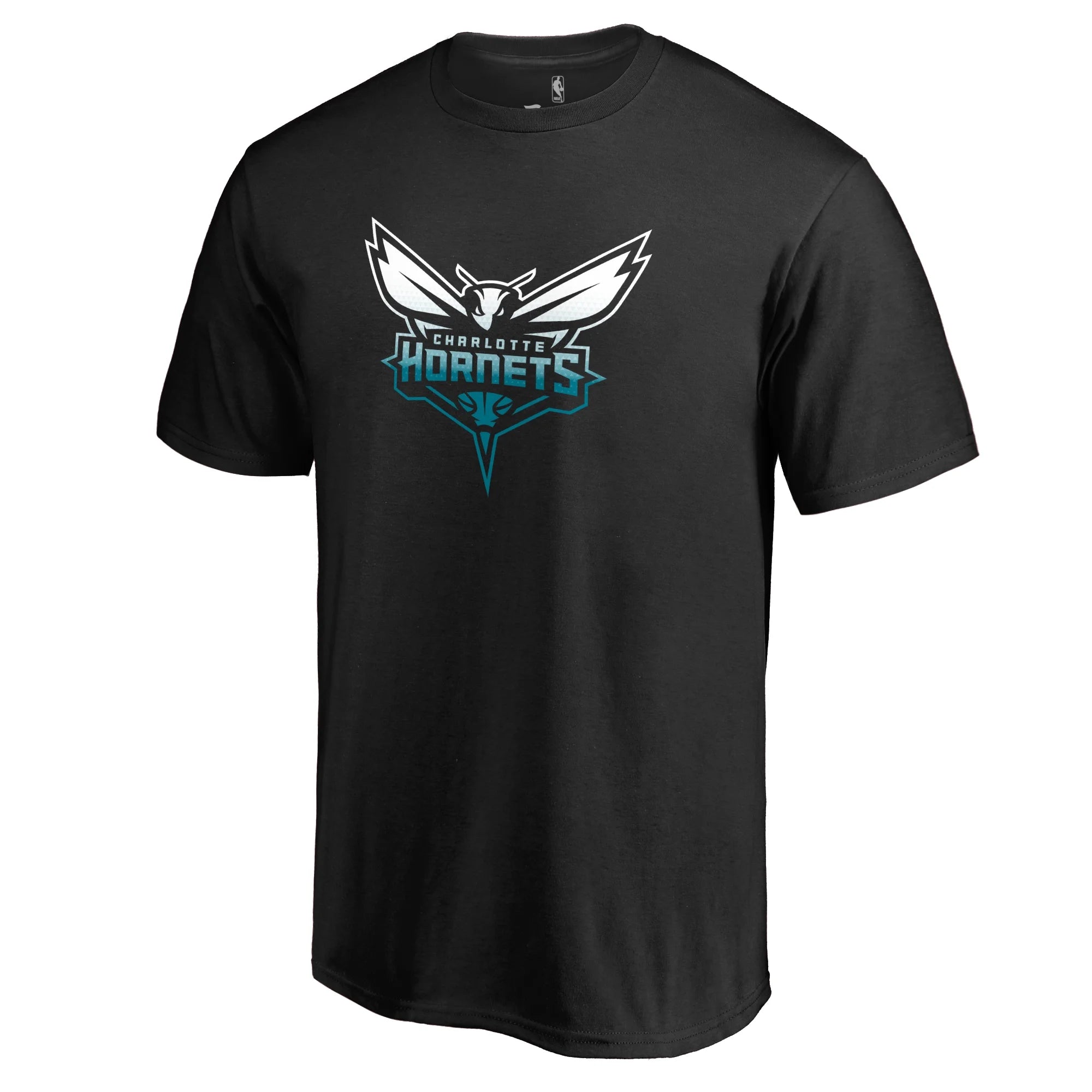 Men's Fanatics Branded Black Charlotte Hornets Gradient Logo T-Shirt