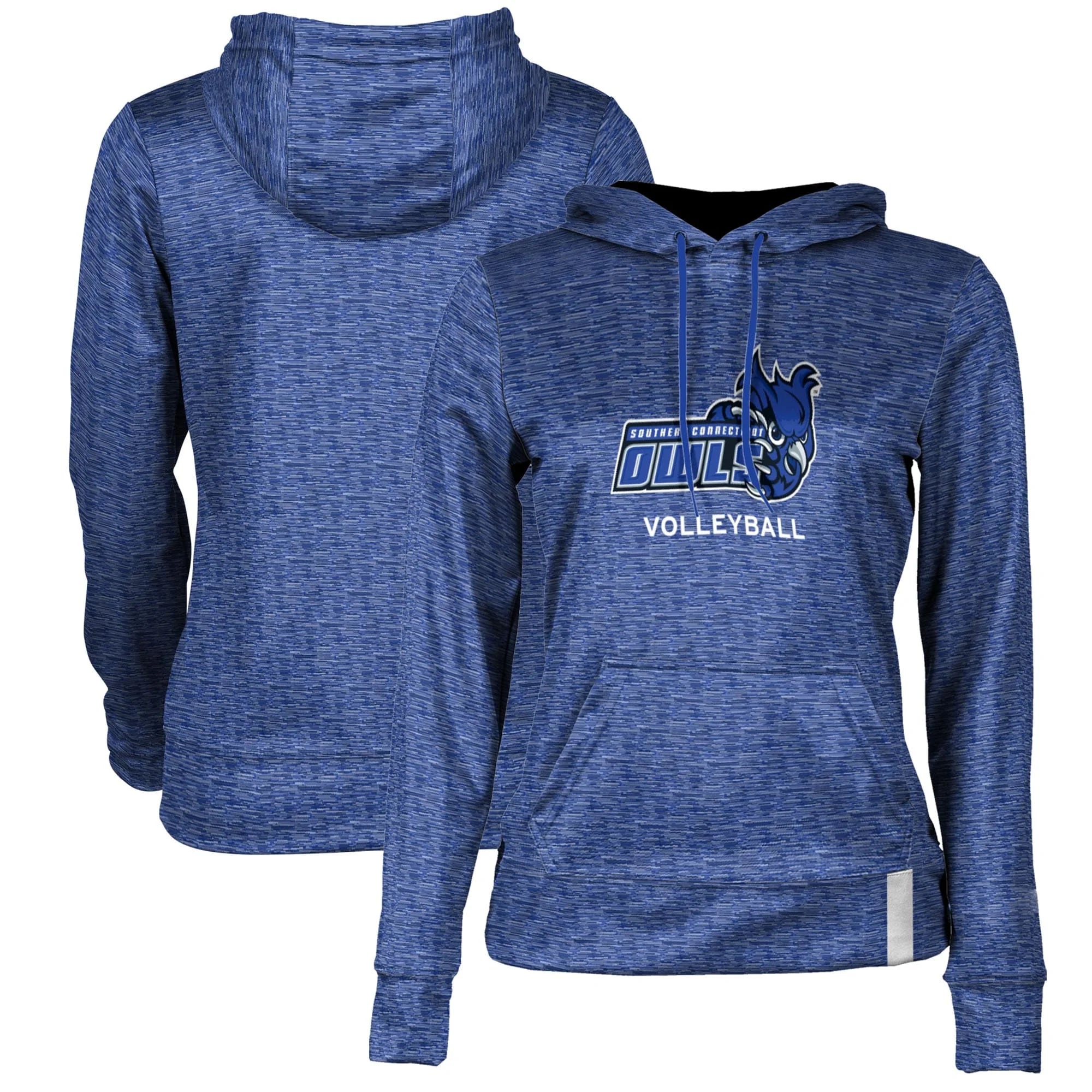 Women's Blue Southern Connecticut Owls Volleyball Pullover Hoodie