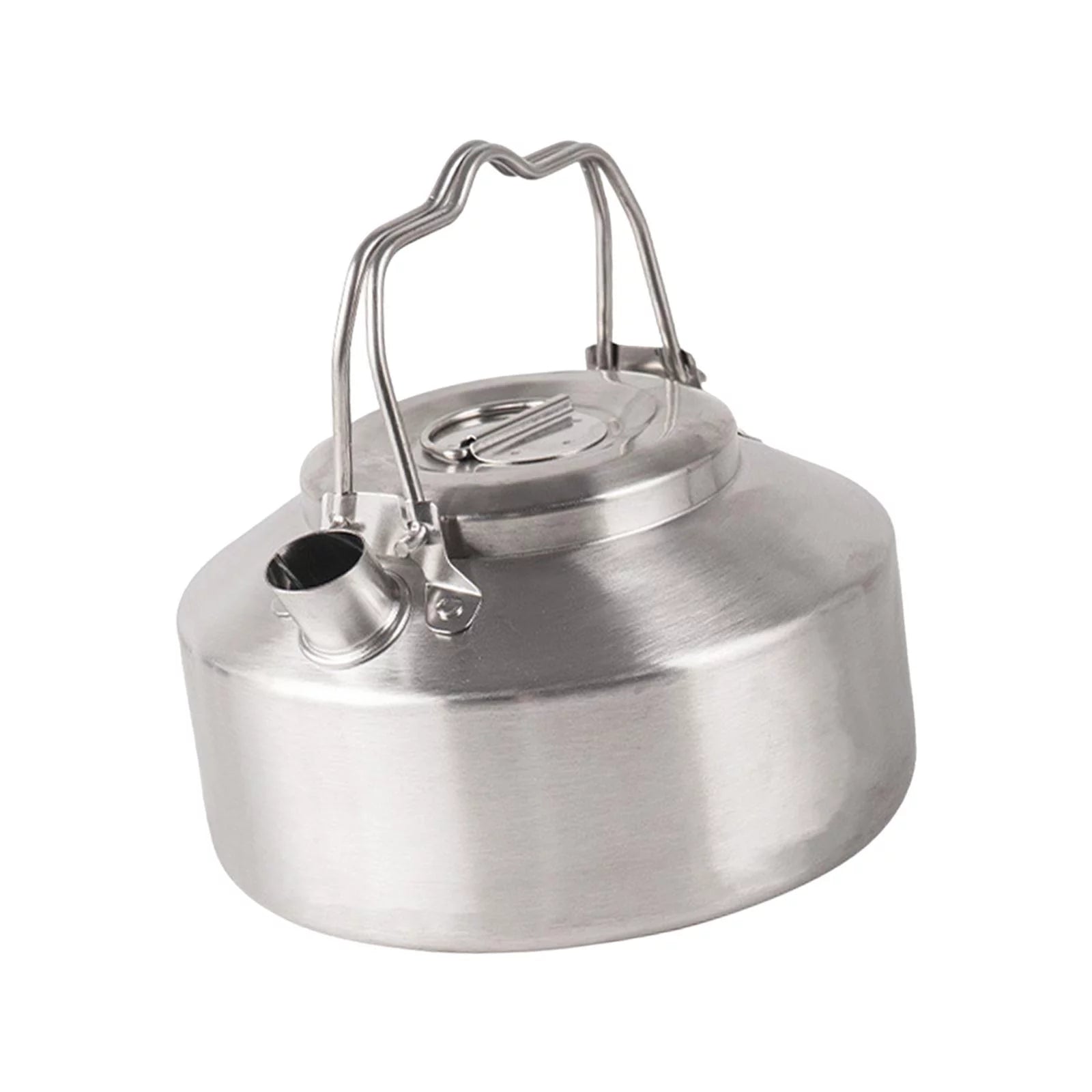 Camping Water Kettle Tea Kettle Small Portable Stainless Steel Double Lockable Handle Camp Tea Coffee Pot Mini Kettle for Barbecue Kitchen