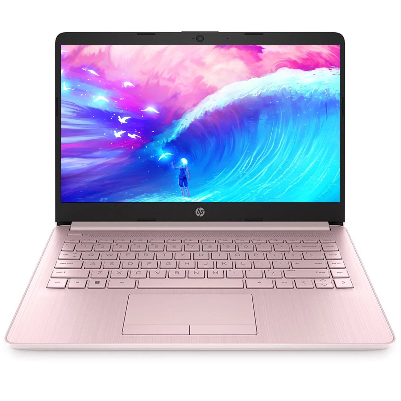 HP Laptop, 14 Ultral Light Laptop for Students and Business, Intel Celeron Quad-Core N4120, 16GB RAM, 64GB eMMC+256GB Micro SD, Wi-Fi, Bluetooth, Webcam, Windows 11 Home in S Mode, Pink