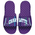 Men's ISlide Purple Charlotte Hornets Hardwood Classic Jersey Slide Sandals
