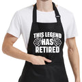 Retirement Gifts for Men, Funny Cooking Aprons for Women Retired BBQ Grill Grilling Apron for Dad, Mom, Coworkers, Friends