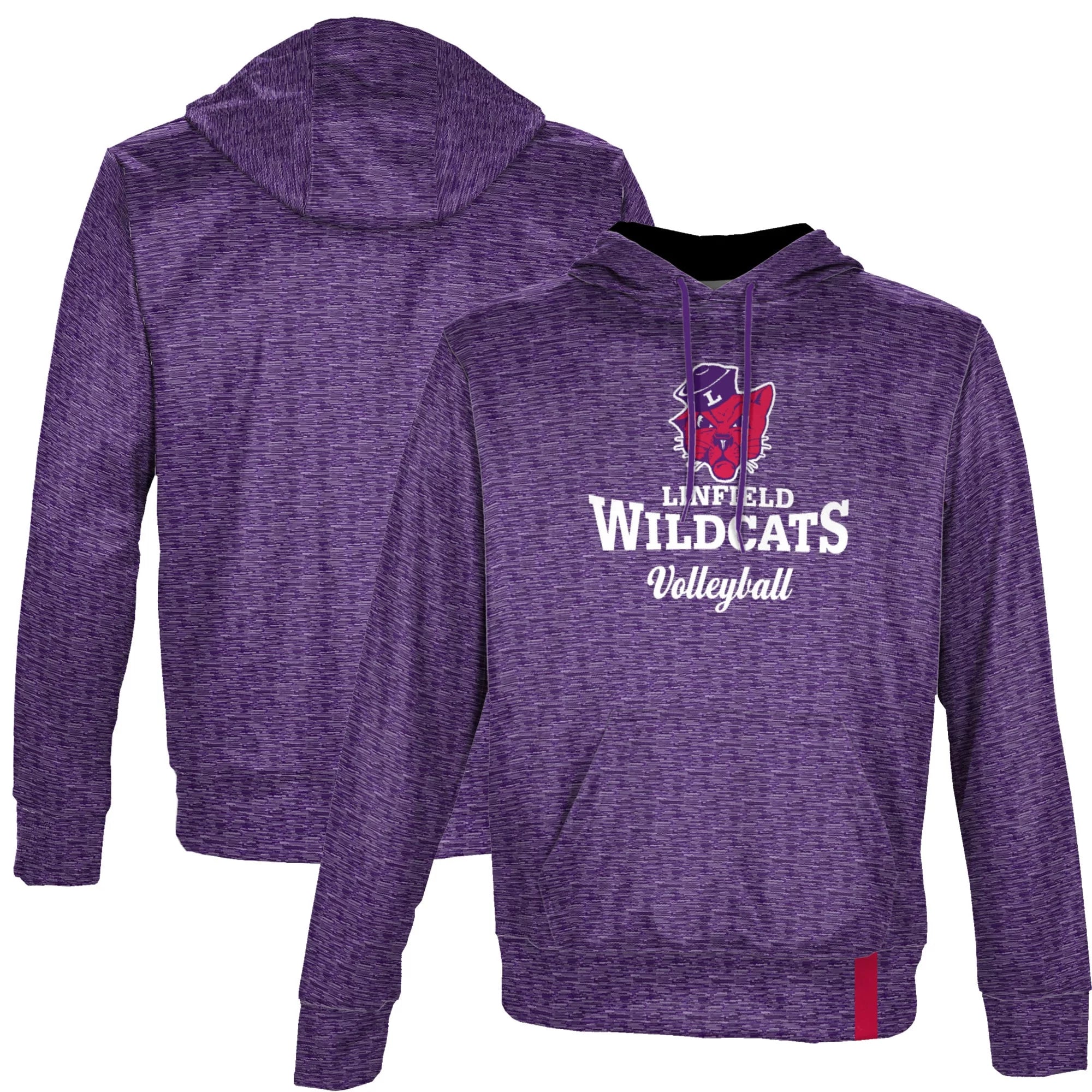 Men's ProSphere Purple Linfield Wildcats Volleyball Name Drop Pullover Hoodie