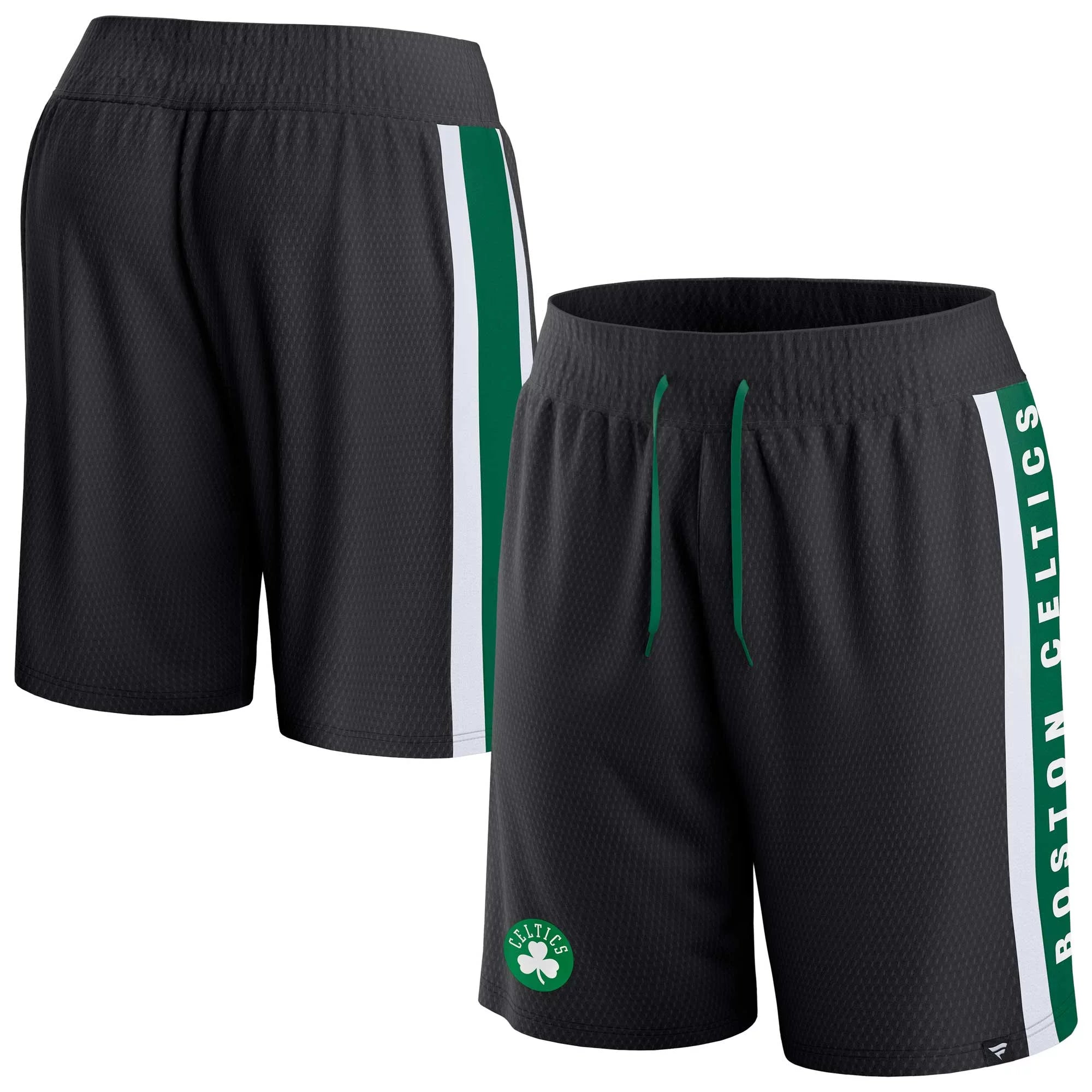 Men's Fanatics Branded Black Boston Celtics Referee Iconic Mesh Shorts