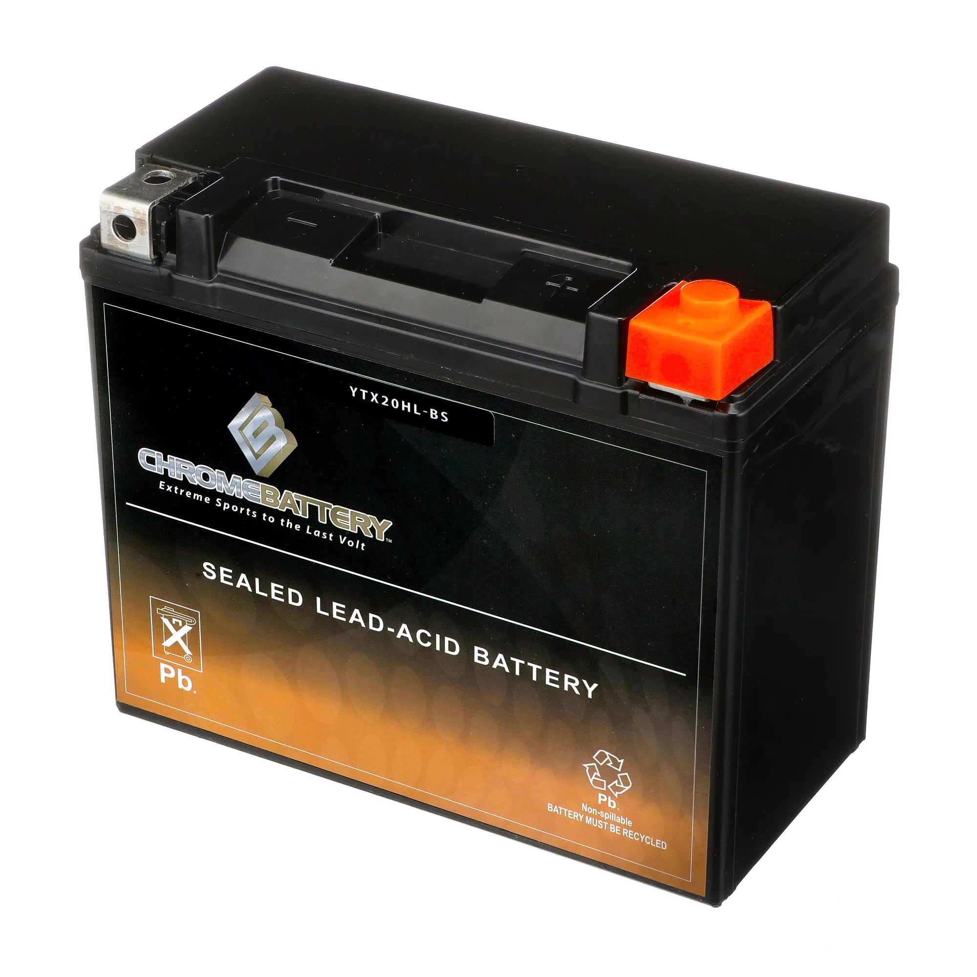 Chrome Battery Ytx20hl-bs (20hl-bs 12 Volts,18 Ah, 310 Cca) Jet Ski Battery for Kawasaki Jh750 St, Zxi 750cc 1995