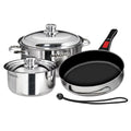 Magma A10-363-2-IND Stainless Steel Induction Compatible Non-Stick 7-Piece Nesting Cookware Set