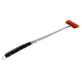 Oklahoma Joe's Blacksmith Rake & Brush Cleanout Tool, Stainless Steel Rake with Red Nylon Brush