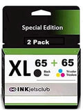 Restored HP 65XL/65 Black and Tri-Color High Yield Compatible Ink Cartridge, 2/Pack. Works Well with DeskJet 3755 3752 2652 2600 2622 2655 2640 3700 2636 3720 Envy 5055/52 Printers (Refurbished)