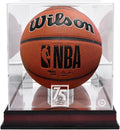 Boston Celtics NBA 75th Anniversary Mahogany Sublimated Basketball Display Case