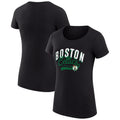 Women's G-III 4Her by Carl Banks  Black Boston Celtics Filigree Logo Fitted T-Shirt