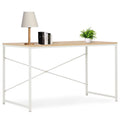 Computer Desk White and Oak 47.2x23.6x27.6