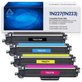 TN227 TN-227BK/C/M/Y High Yield Toner Cartridge 4 Pack Compatible for Brother TN-227 TN223 MFC-L3770CDW HL-L3290CDW MFC-L3750CDW HL-L3270CDW HL-L3210CW L3710CW Printer Ink (Black Cyan Magenta Yellow)