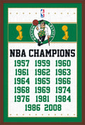 NBA Boston Celtics - Champions 13 Wall Poster, 22.375 x 34, Framed
