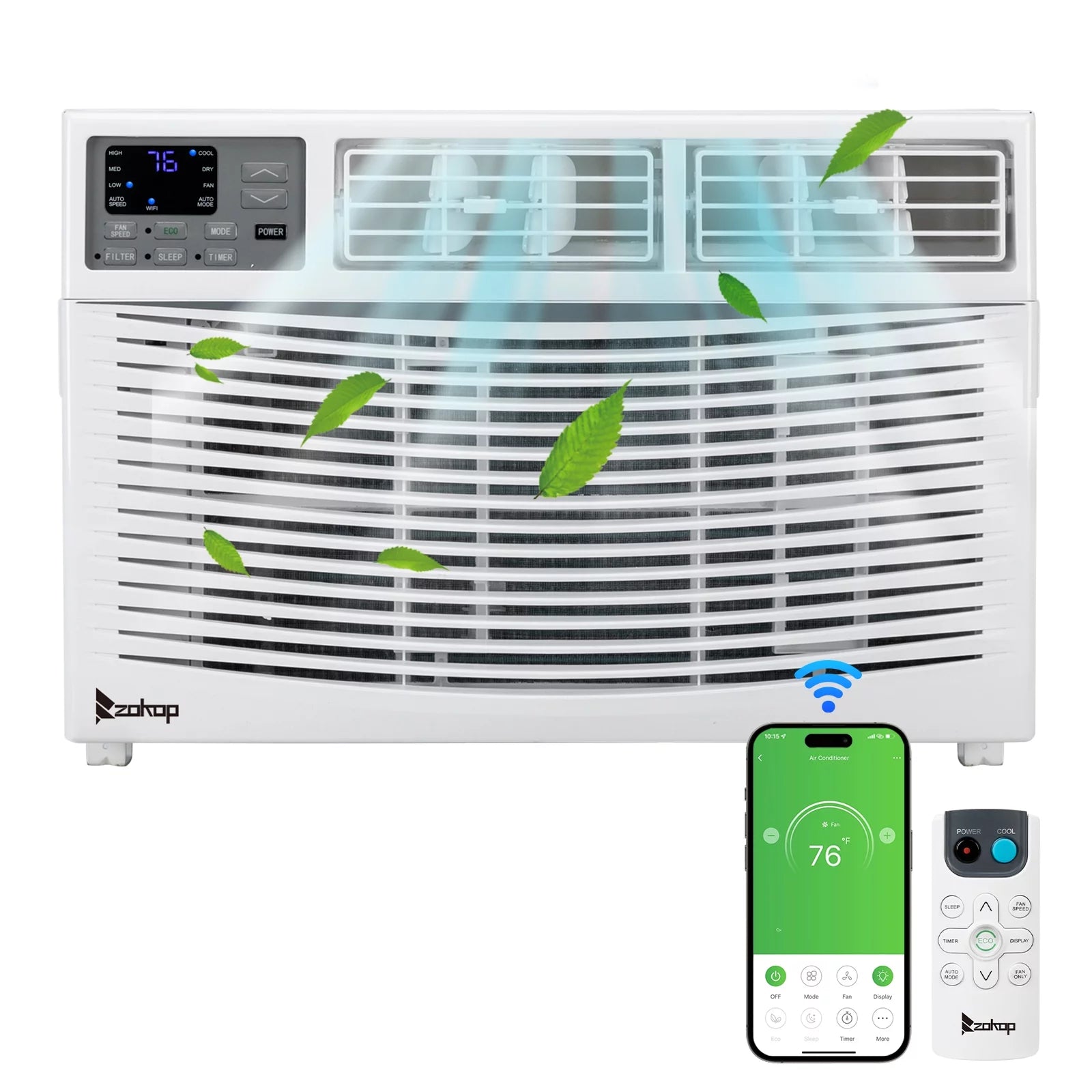 Zimtown 12000BTU 110V Window Mounted Median Air Conditioner with WIFI And Remote Control