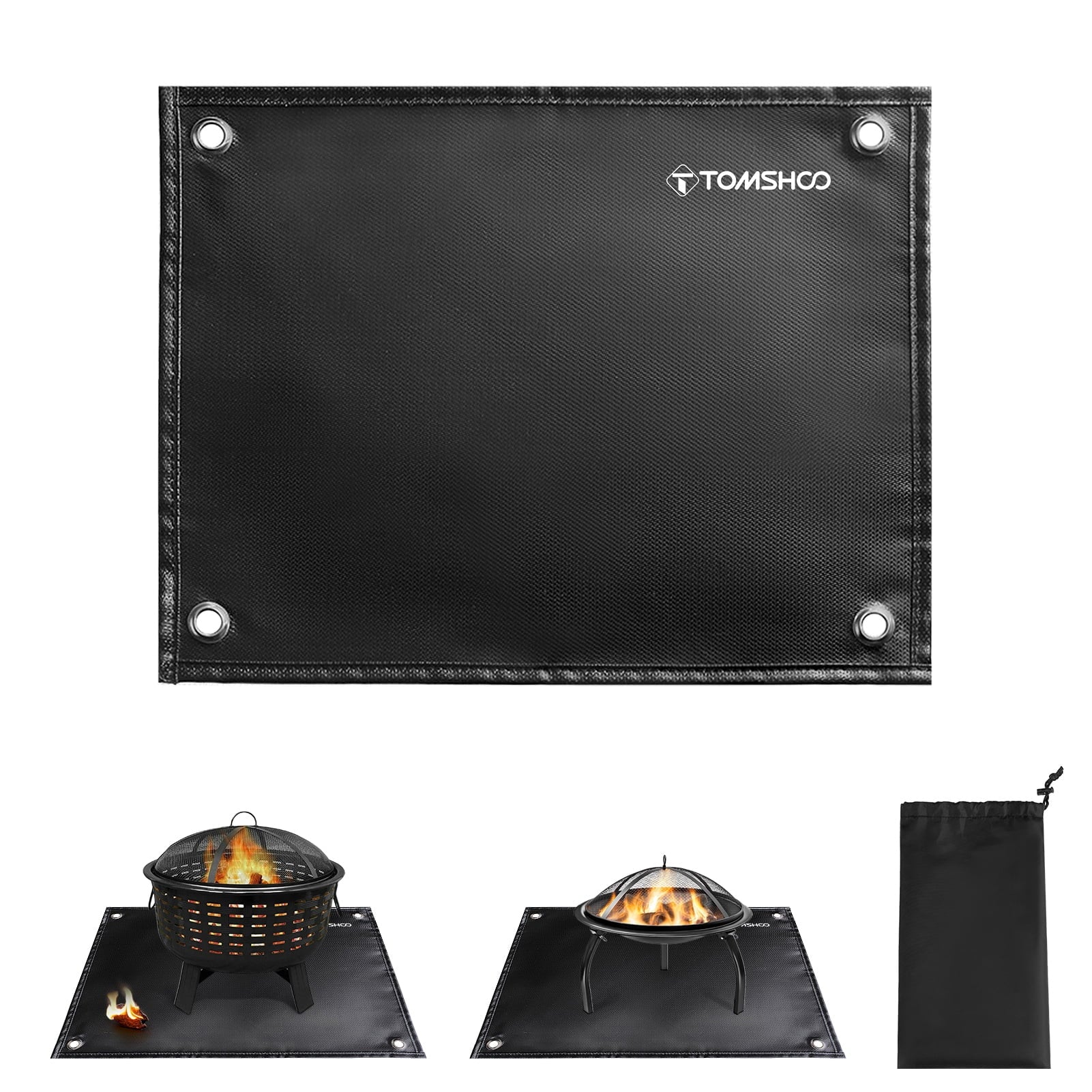 ametoys Under Grill Mat Fire Pit Deck Patio Ember Mat Fireproof Mat Grill Pad for Fire Pit for  Camping Gas  Wood Burning BBQ Grills