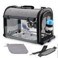 KNUTI - Bird Carrier Travel Cage Portable Bird Traveling Bag Breathable Lightweight with Stainless Steel Tray and Standing Perch Airlines Airplane Plane Approved