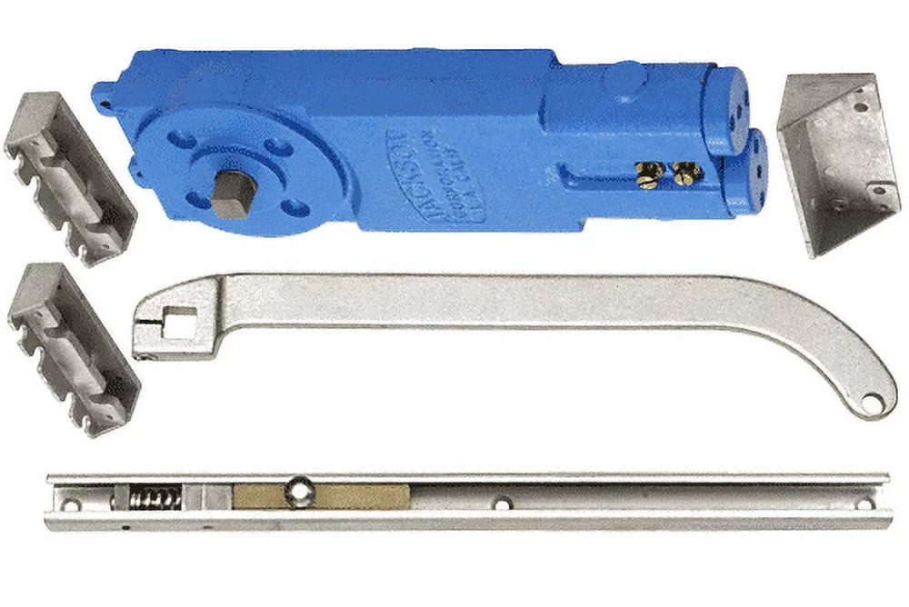 Jackson 21201U62820 Aluminum Adjustable Spring Power Multi Size 90 Hold Open Overhead Concealed Closer with U-Offset Slide-Arm Hardware Package