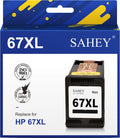67XL Ink Cartridge for HP 67 Black Ink Cartridge High Yield  for Hp Deskjet 2700 2700e 2752 2752e 2742e 2755 2755e 4100 4100e 4152e 4155 4155e Envy 6000 6055e 6055 6400 6455e Printer 1pcs