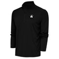 Men's Antigua Black Boston Celtics Metallic Logo Tribute Quarter-Zip Top