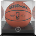 Boston Celtics Blackbase Team Logo Basketball Display Case with Mirrored Back