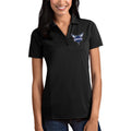 Women's Antigua Black Charlotte Hornets Tribute Polo