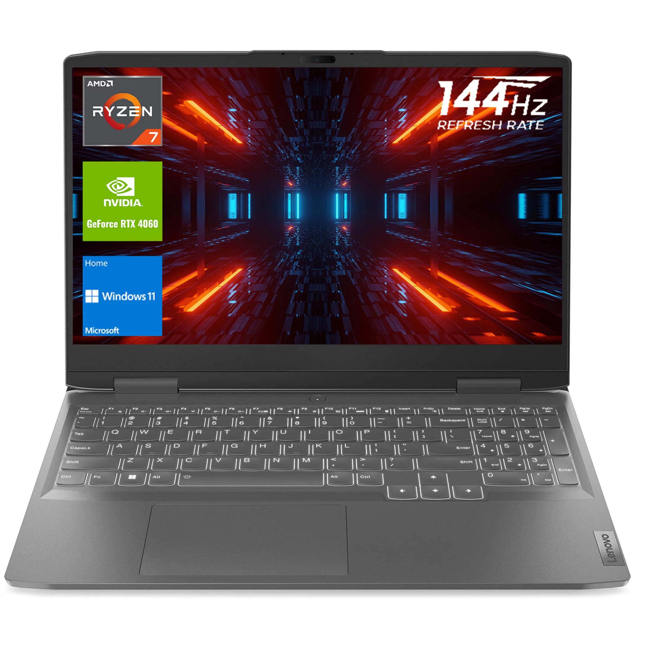 Lenovo LOQ Gaming Laptop, 16.0 WUXGA Screen, AMD Ryzen 7 7840HS, NVIDIA GeForce RTX 4060, 16GB DDR5 RAM, 1TB PCIe SSD, Webcam, Backlit KB, Wi-Fi 6, Windows 11 Home