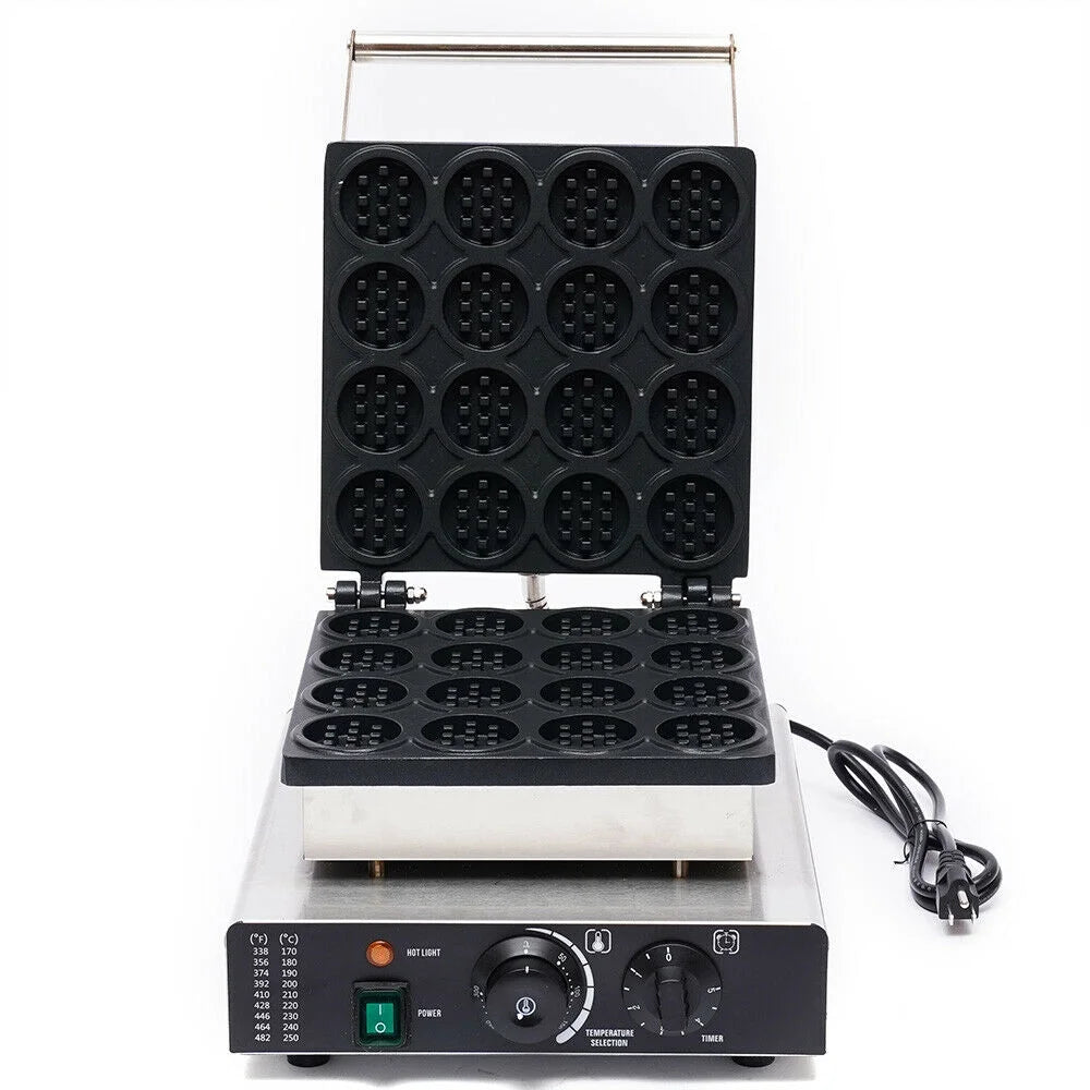 MIDUO Electric Mini 16PCS Round Belgian Waffle Maker Machine