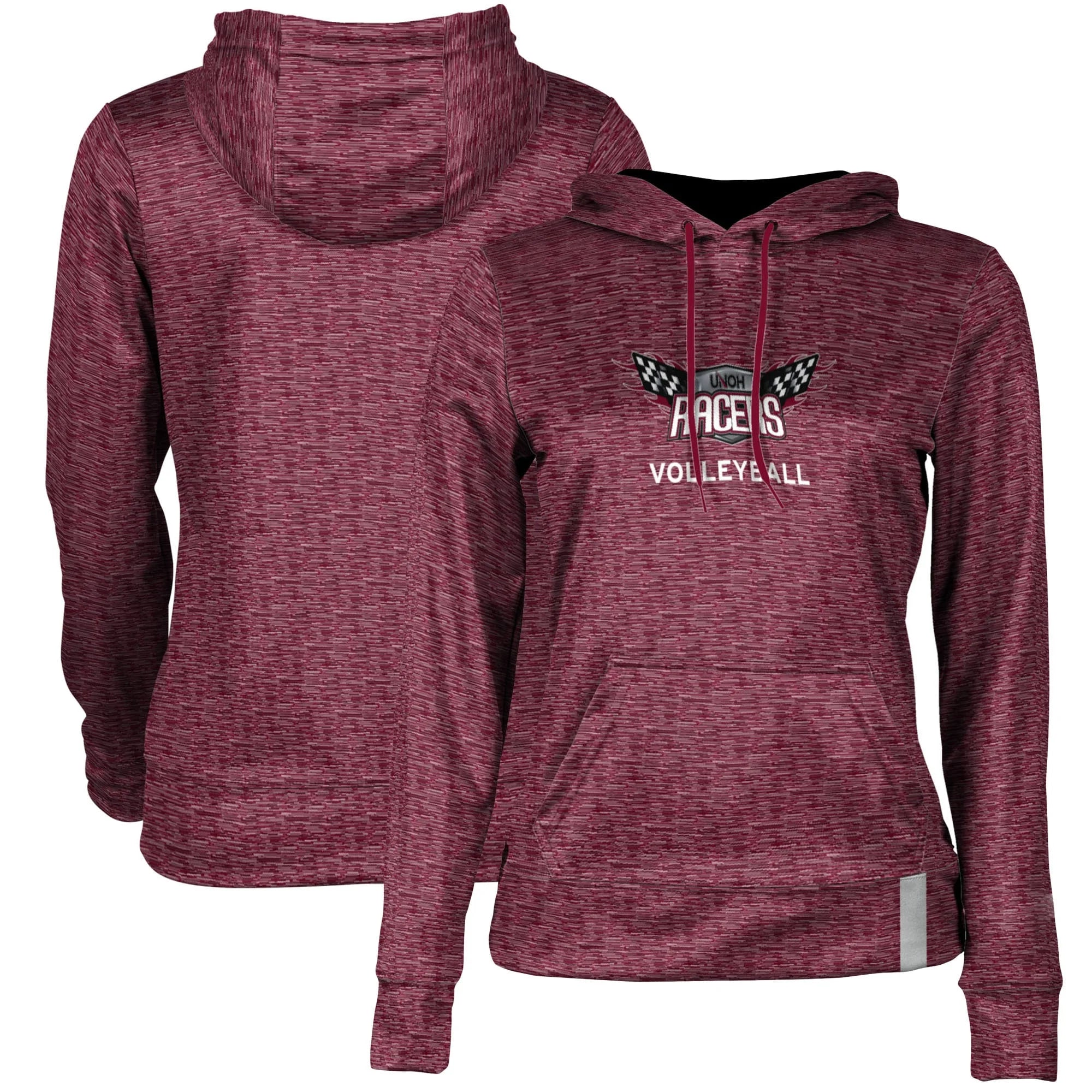 Women's Burgundy Northwestern Ohio Racers Volleyball Pullover Hoodie