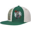 Men's Mitchell & Ness Cream Boston Celtics Hardwood Classics Pop Snapback Hat - OSFA