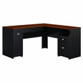 Bush Furniture 60W L Shaped Desk with Drawers and Storage Cabinet