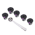 Dekaim Coffee Capsule, 5pcs Household Refillable Coffee Capsule Cup with Spoon Fit for Keurig 2.0 KCUP Coffee Machine