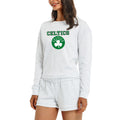 Women's Concepts Sport Cream Boston Celtics Crossfield Long Sleeve Top & Shorts Sleep Set