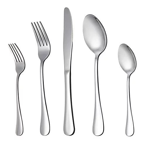 LIANYU 20 Piece Silverware Flatware Cutlery Set, Stainless Steel Utensils Service for 4, Include Knife Fork Spoon, Mirror Polished, Dishwasher Safe