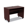 Valencia Series Mobile Workstation Desk 41.38" x 23.63" x 30", Mahogany