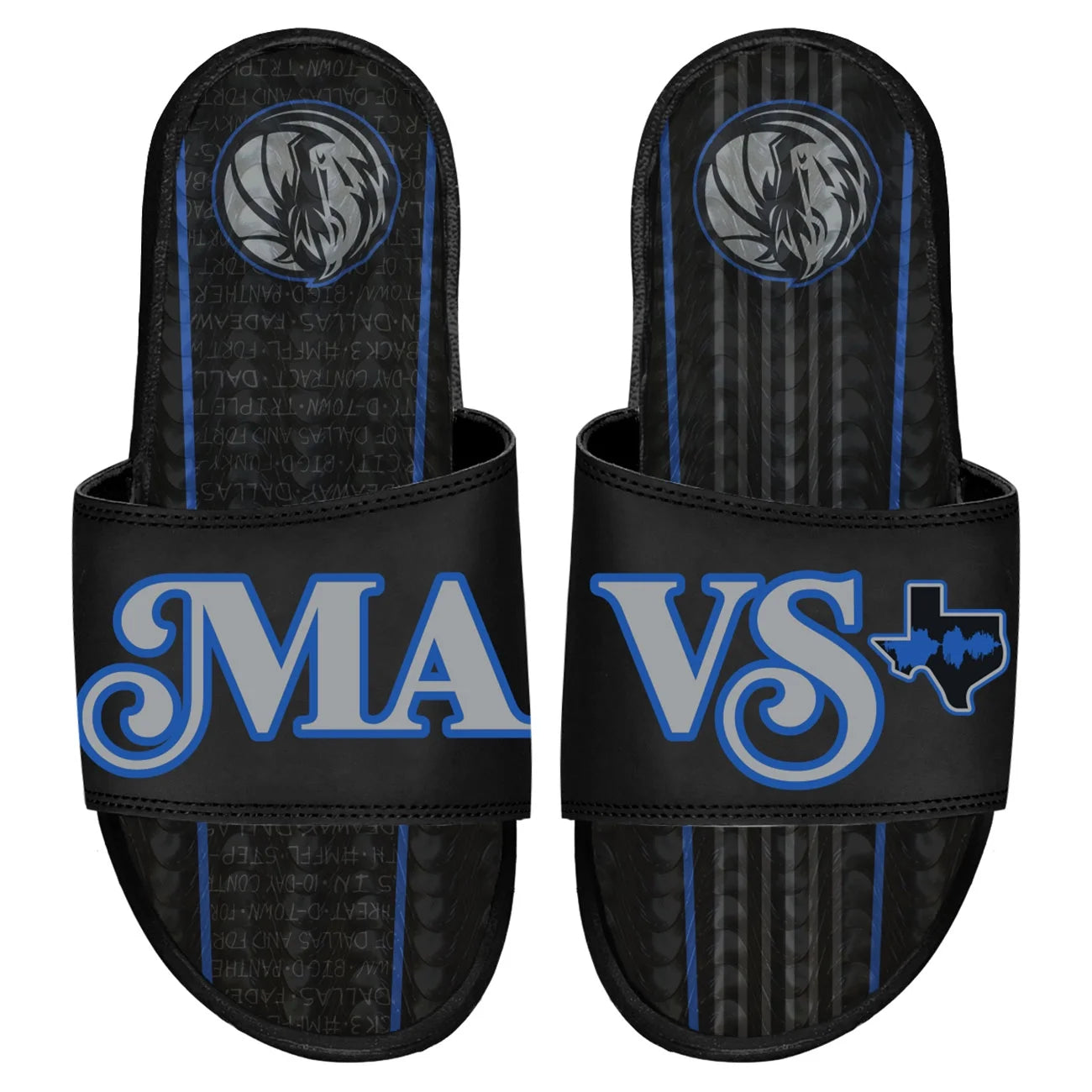 Men's ISlide  Black Dallas Mavericks 2023/24 City Edition Gel Slide Sandals