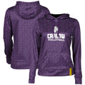 Women's Purple Carlow University Celtics Volleyball Pullover Hoodie
