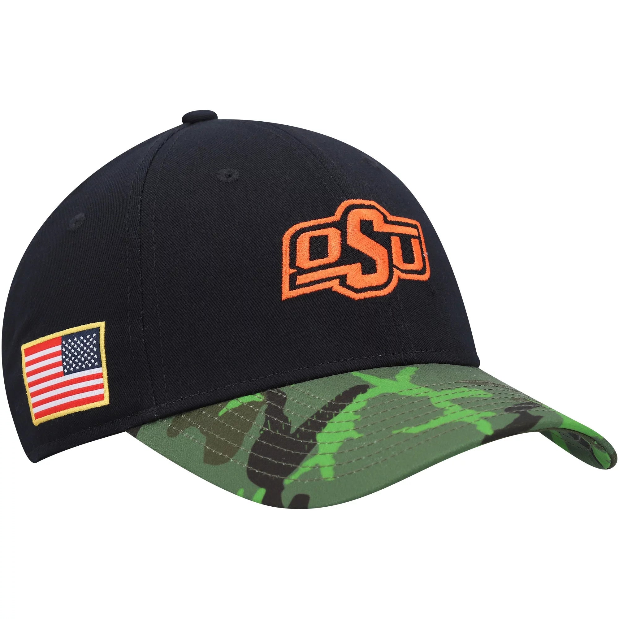 Men's Nike Black/Camo Oklahoma State Cowboys Veterans Day 2Tone Legacy91 Adjustable Hat - OSFA