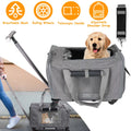 iMounTEK Cat Dog Carrier on Wheels Airline Approved Rolling Pet Carrier with Telescopic Handle Shoulder Strap, for Small Dogs Cats Grey