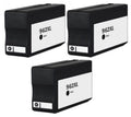 Remanufactured PrinterDash Replacement for HP OfficeJet Pro 9010/9014e/9015e/9019/9020e/9022e/9023/9025e/9026/9028e Black High Yield Inkjet (3/PK-2000 Page Yield) (NO. 962XL) (3JA26AE_3PK)