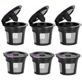 FOAUUH Reusable K Cups For Keurig, Reusable K CUP Coffee Filter Refillable Single K CUP for Keurig 2.0 1.0 BPA Free-6 Packs