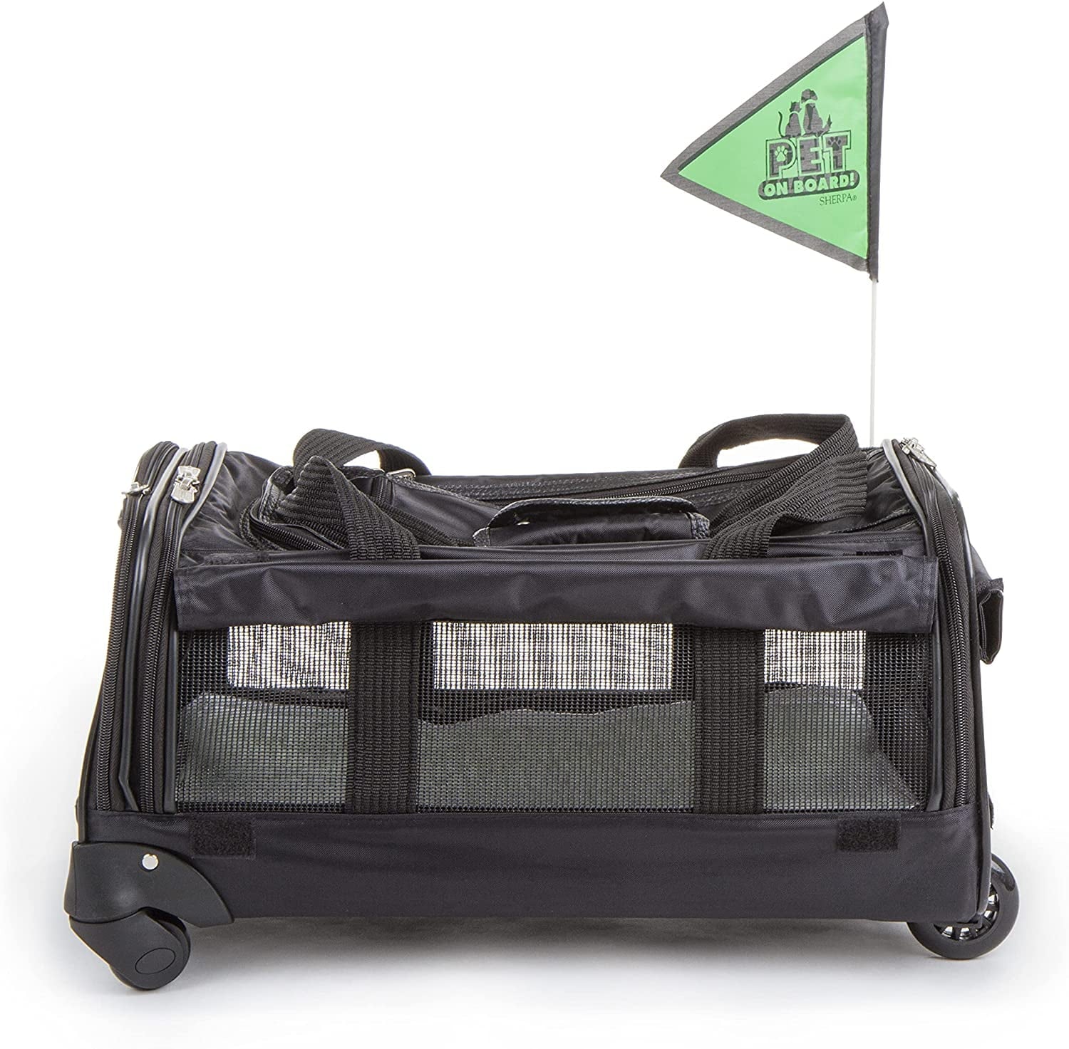 SHERPA Pet Carrier Ultimate On Wheels Black