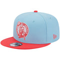 Men's New Era Powder Blue/Red Boston Celtics 2-Tone Color Pack 9FIFTY Snapback Hat - OSFA