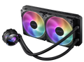 ASUS ROG Strix LC II 280 ARGB all-in-one liquid CPU cooler(AIO) with Aura Sync, AMD AM4/TR4, and Intel LGA 1150/1151/1155/1156/1200/2066 support, dual ROG 140 mm addressable RGB radiator fans