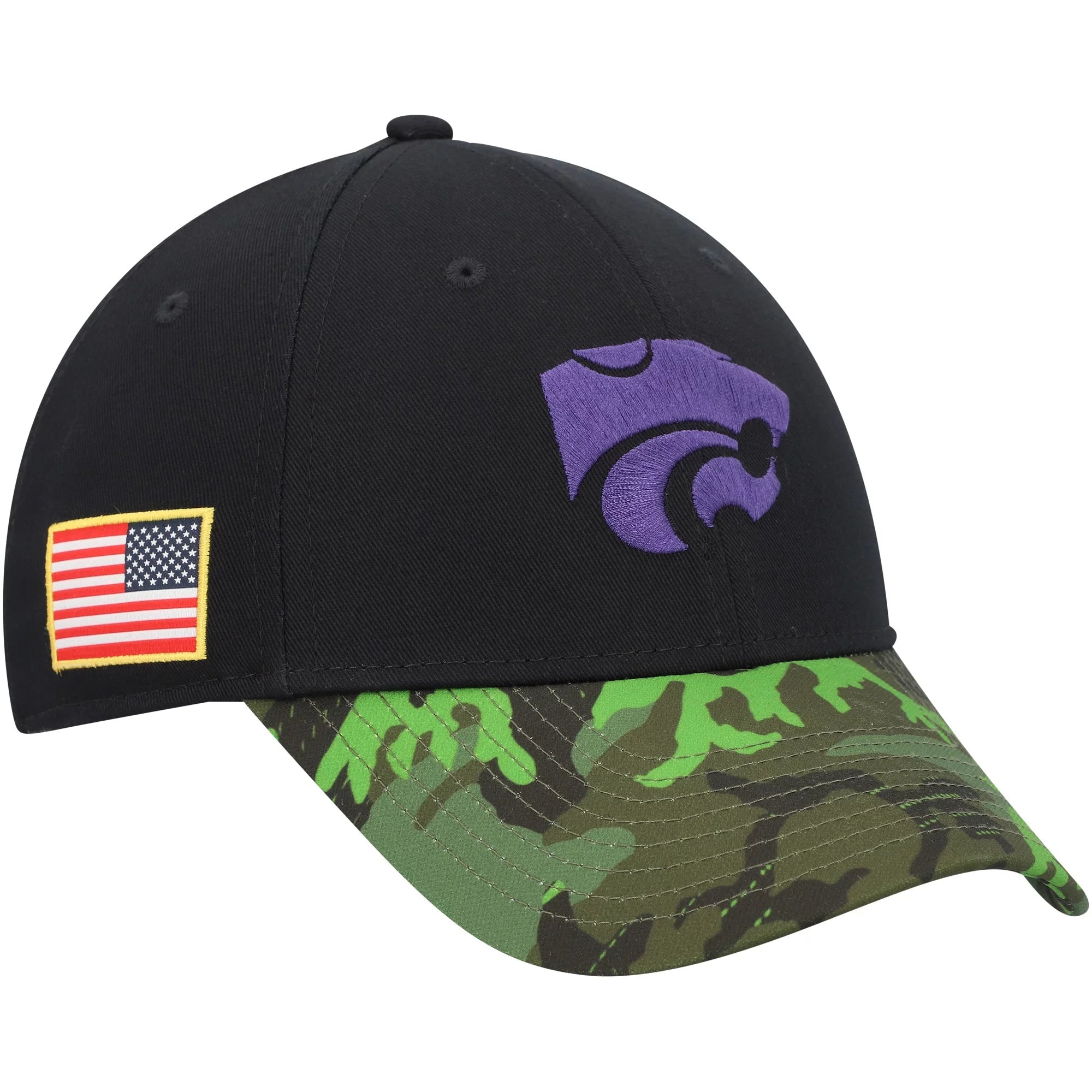 Men's Nike Black/Camo Kansas State Wildcats Veterans Day 2Tone Legacy91 Adjustable Hat - OSFA
