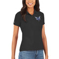Women's Antigua Black Charlotte Hornets Legacy Pique Polo
